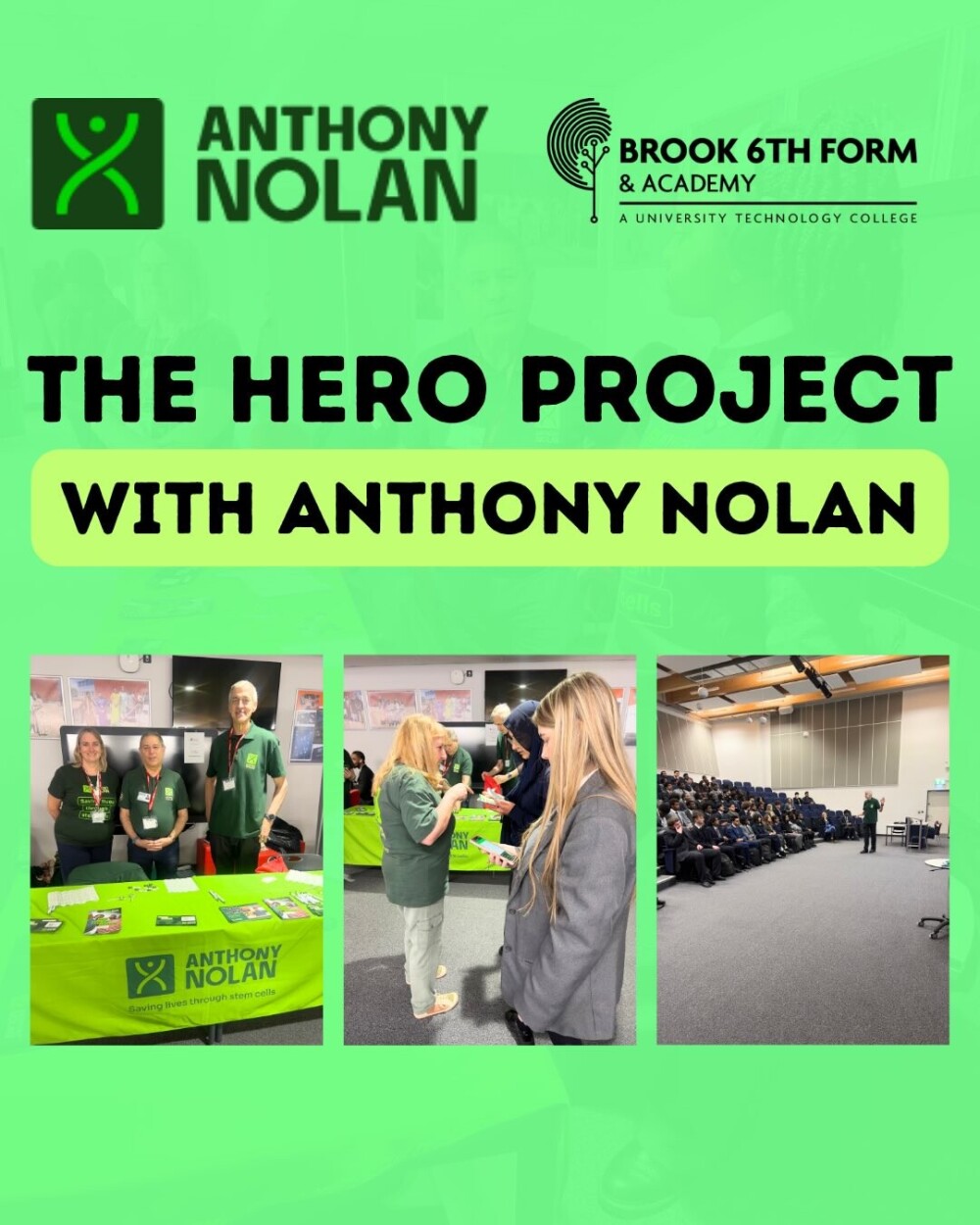 Brook 6th Form Students Support Anthony Nolan's Lifesaving Hero Project Image