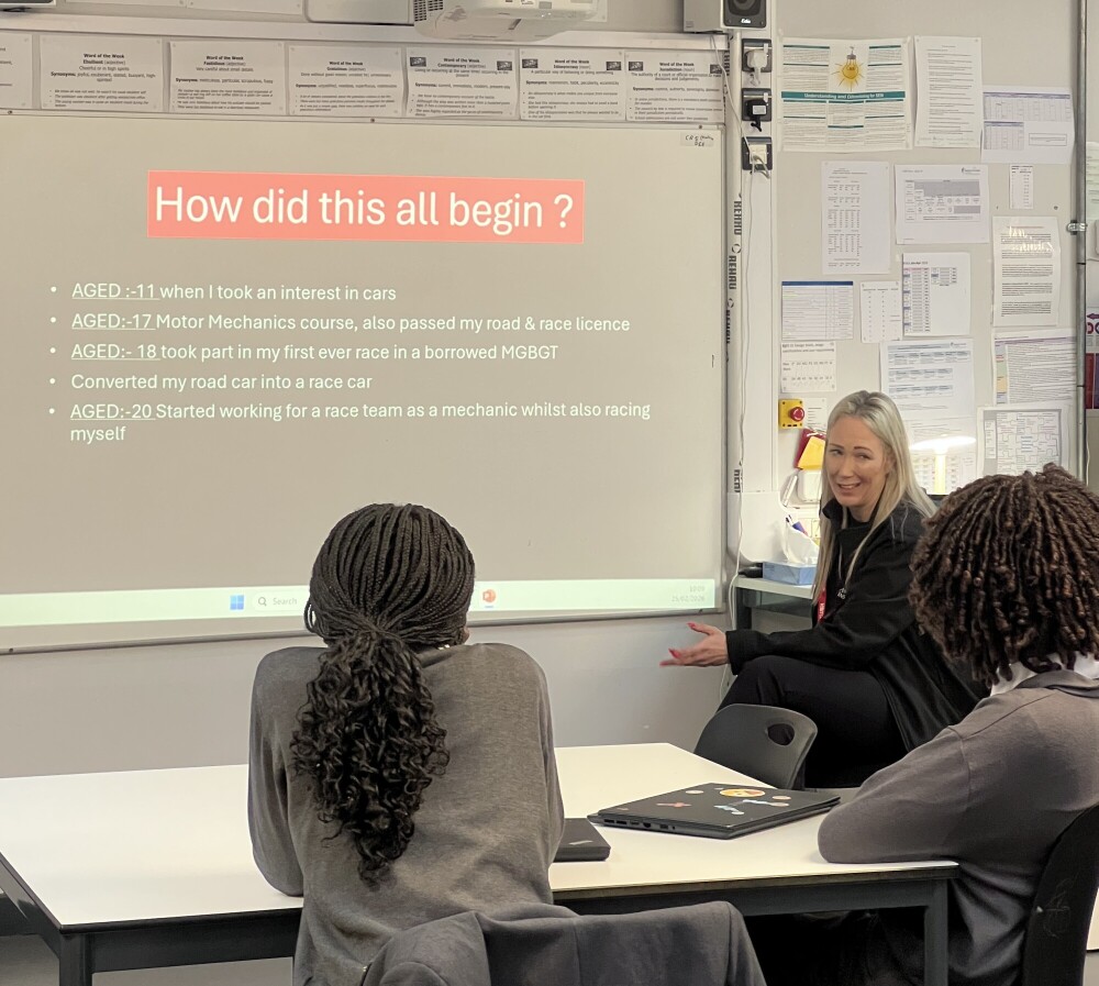 Motorsport Professional Visits Brook Sixth Form and Academy Image